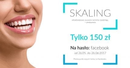 Promocja na Skaling w gabinecie stomatologicznym Cadent w Gdyni
